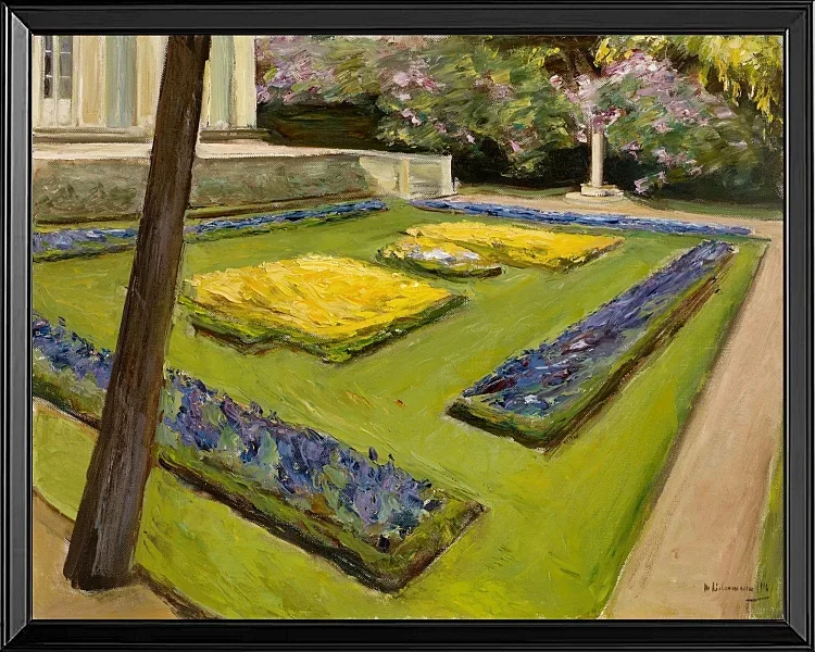 Max Liebermann - 32  Terrasse im Garten am Wannsee 1916 | Giclée Kunstdruck gerahmt
