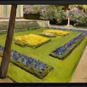 Max Liebermann - 32  Terrasse im Garten am Wannsee 1916 | Giclée Kunstdruck gerahmt