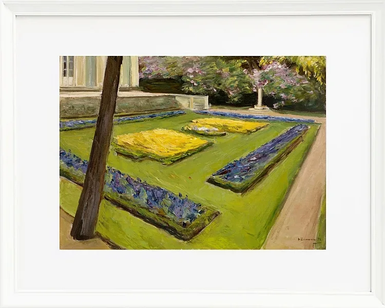 Max Liebermann - 32  Terrasse im Garten am Wannsee 1916 | Giclée Kunstdruck gerahmt