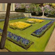 Max Liebermann - 32  Terrasse im Garten am Wannsee 1916 | Giclée Kunstdruck gerahmt