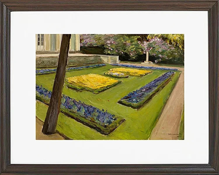 Max Liebermann - 32  Terrasse im Garten am Wannsee 1916 | Giclée Kunstdruck gerahmt
