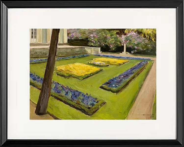 Max Liebermann - 32  Terrasse im Garten am Wannsee 1916 | Giclée Kunstdruck gerahmt