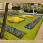 Max Liebermann - 32  Terrasse im Garten am Wannsee 1916 | Giclée Kunstdruck gerahmt
