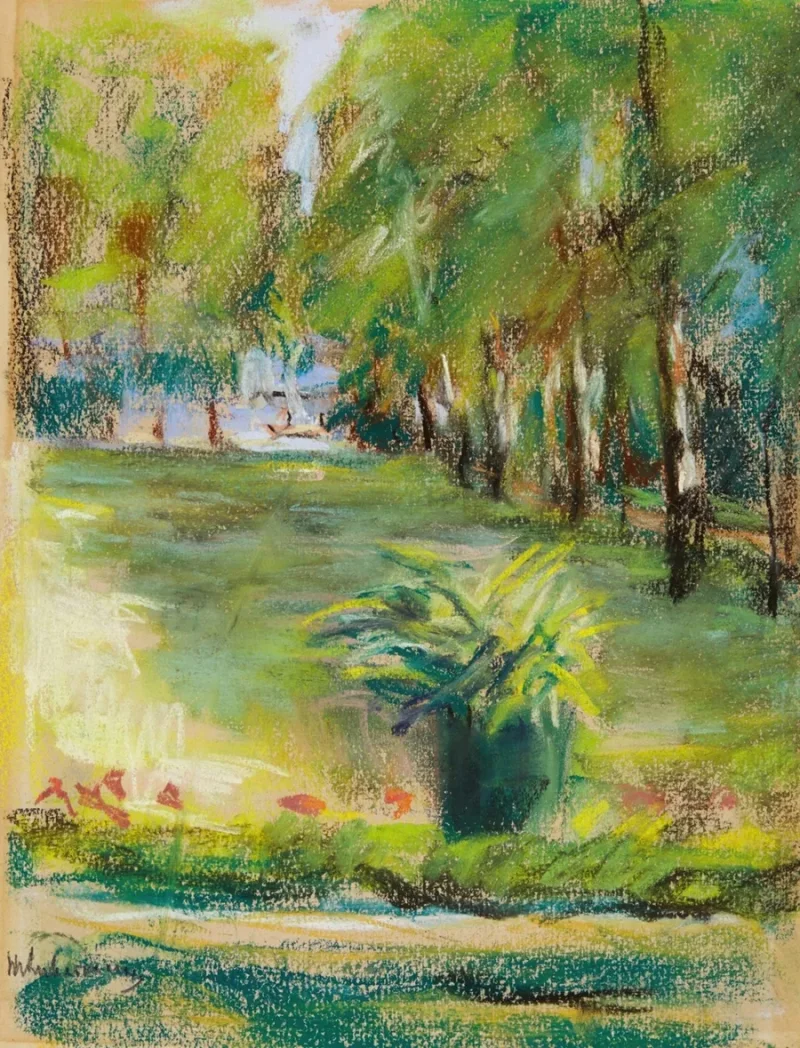 Max Liebermann - 33  Der Garten des Künstlers im Osten 1904 | Giclée Kunstdruck gerahmt