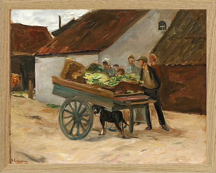Max Liebermann - 35  Gemüsekarre, Hundekarren 1906 | Giclée Kunstdruck gerahmt