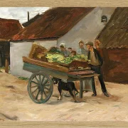 Max Liebermann - 35  Gemüsekarre, Hundekarren 1906 | Giclée Kunstdruck gerahmt