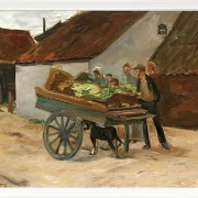 Max Liebermann - 35  Gemüsekarre, Hundekarren 1906 | Giclée Kunstdruck gerahmt
