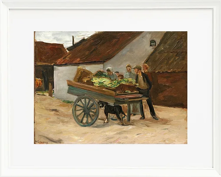 Max Liebermann - 35  Gemüsekarre, Hundekarren 1906 | Giclée Kunstdruck gerahmt