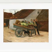 Max Liebermann - 35  Gemüsekarre, Hundekarren 1906 | Giclée Kunstdruck gerahmt