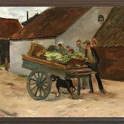 Max Liebermann - 35  Gemüsekarre, Hundekarren 1906 | Giclée Kunstdruck gerahmt