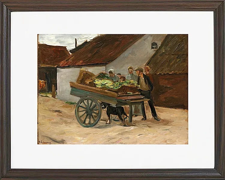 Max Liebermann - 35  Gemüsekarre, Hundekarren 1906 | Giclée Kunstdruck gerahmt