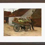 Max Liebermann - 35  Gemüsekarre, Hundekarren 1906 | Giclée Kunstdruck gerahmt