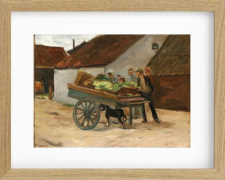 Max Liebermann - 35  Gemüsekarre, Hundekarren 1906 | Giclée Kunstdruck gerahmt