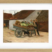Max Liebermann - 35  Gemüsekarre, Hundekarren 1906 | Giclée Kunstdruck gerahmt