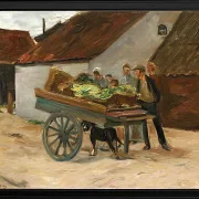 Max Liebermann - 35  Gemüsekarre, Hundekarren 1906 | Giclée Kunstdruck gerahmt