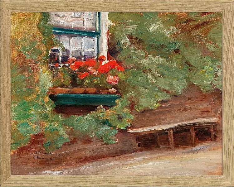 Max Liebermann - 37  Blick auf ein Bauernhaus in den Niederlanden 1898 | Giclée Kunstdruck gerahmt