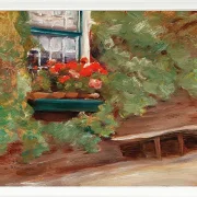 Max Liebermann - 37  Blick auf ein Bauernhaus in den Niederlanden 1898 | Giclée Kunstdruck gerahmt