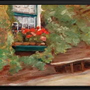 Max Liebermann - 37  Blick auf ein Bauernhaus in den Niederlanden 1898 | Giclée Kunstdruck gerahmt