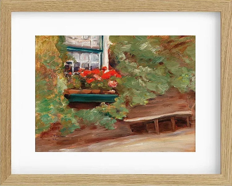 Max Liebermann - 37  Blick auf ein Bauernhaus in den Niederlanden 1898 | Giclée Kunstdruck gerahmt