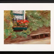 Max Liebermann - 37  Blick auf ein Bauernhaus in den Niederlanden 1898 | Giclée Kunstdruck gerahmt