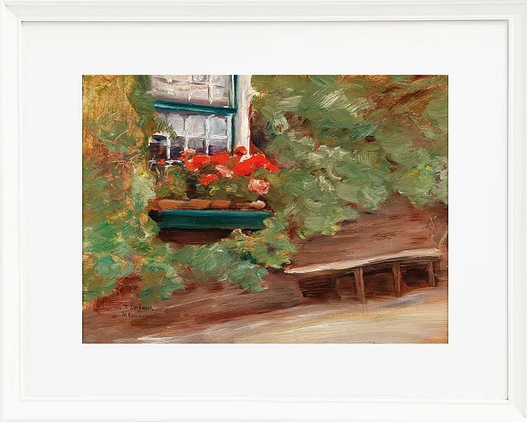 Max Liebermann - 37  Blick auf ein Bauernhaus in den Niederlanden 1898 | Giclée Kunstdruck gerahmt