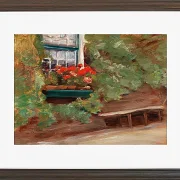 Max Liebermann - 37  Blick auf ein Bauernhaus in den Niederlanden 1898 | Giclée Kunstdruck gerahmt