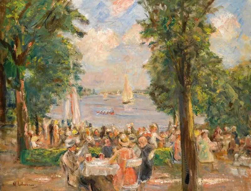 Max Liebermann - 03 Ølhave nær Wannsee 1933 | Indrammet giclée-kunsttryk