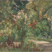 Max Liebermann - 04 Blomsterstauder i køkkenhaven mod nordvest 1929 | Indrammet giclée-kunsttryk