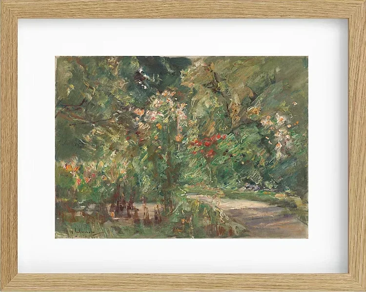 Max Liebermann - 04 Blomsterstauder i køkkenhaven mod nordvest 1929 | Indrammet giclée-kunsttryk