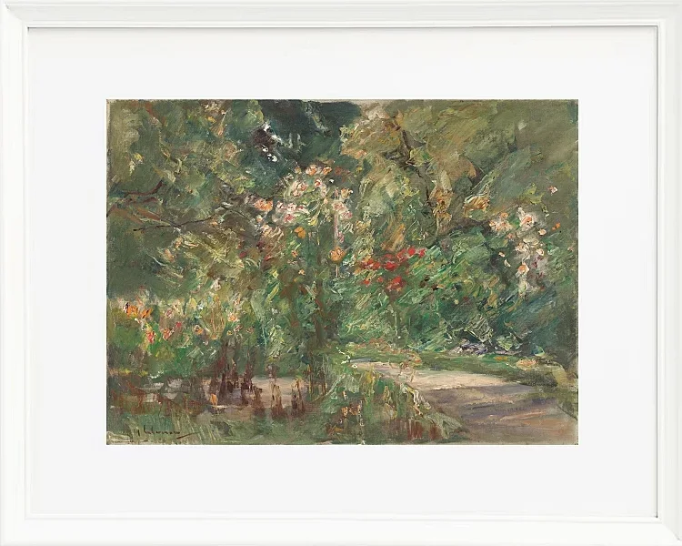 Max Liebermann - 04 Blomsterstauder i køkkenhaven mod nordvest 1929 | Indrammet giclée-kunsttryk