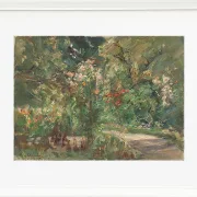 Max Liebermann - 04 Blomsterstauder i køkkenhaven mod nordvest 1929 | Indrammet giclée-kunsttryk