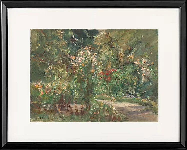 Max Liebermann - 04 Blomsterstauder i køkkenhaven mod nordvest 1929 | Indrammet giclée-kunsttryk