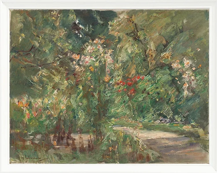 Max Liebermann - 04 Blomsterstauder i køkkenhaven mod nordvest 1929 | Indrammet giclée-kunsttryk
