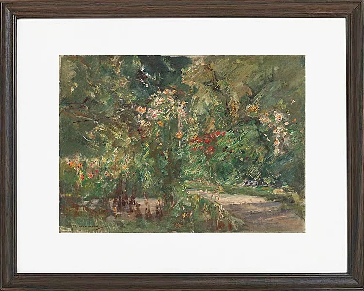 Max Liebermann - 04 Blomsterstauder i køkkenhaven mod nordvest 1929 | Indrammet giclée-kunsttryk