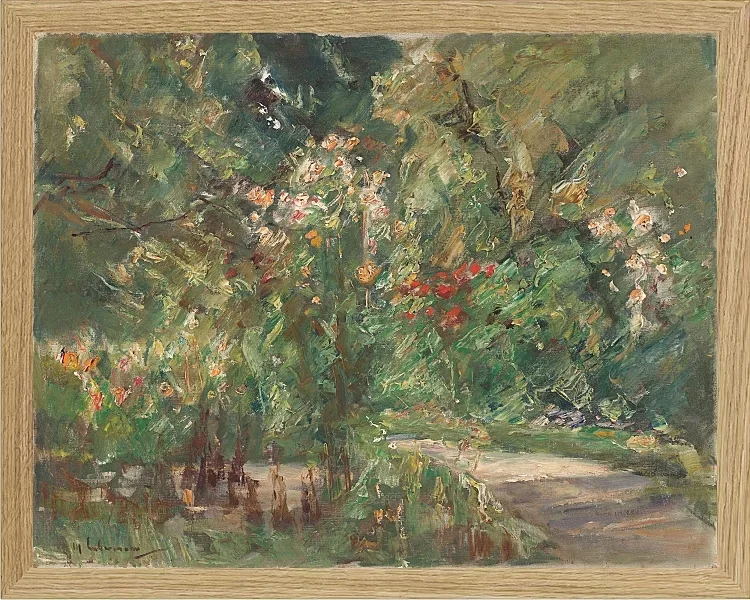 Max Liebermann - 04 Blomsterstauder i køkkenhaven mod nordvest 1929 | Indrammet giclée-kunsttryk