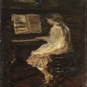 Mädchen am Klavier - 1879