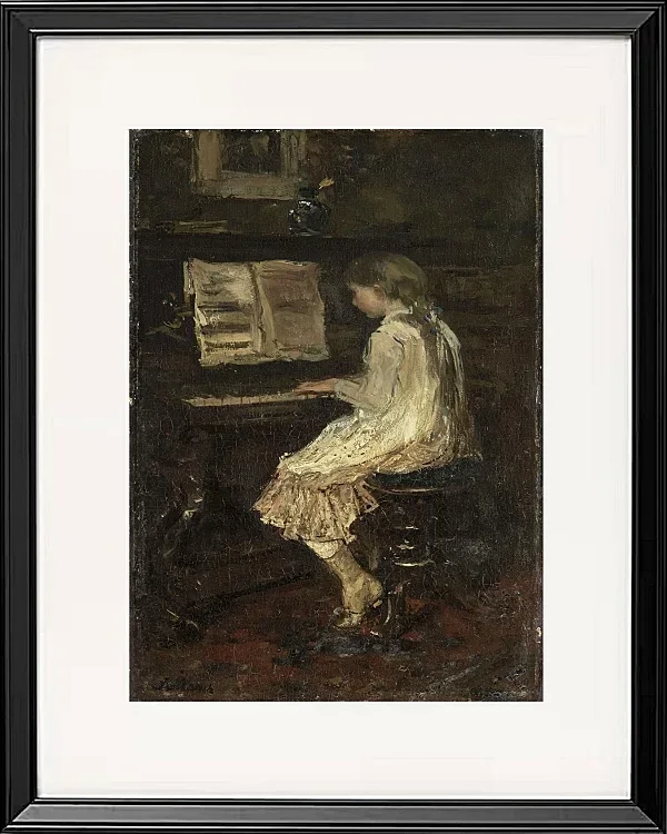 Mädchen am Klavier - 1879