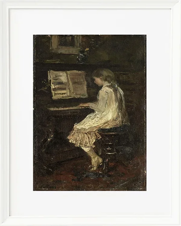 Mädchen am Klavier - 1879