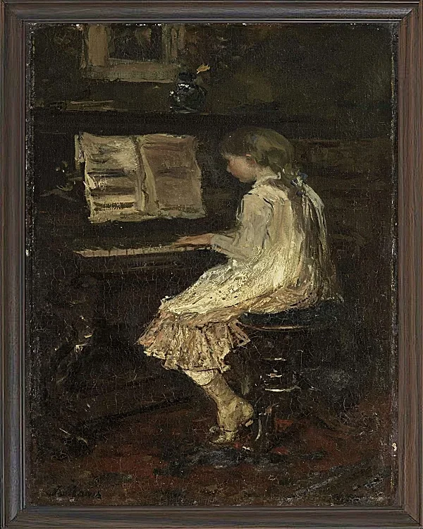 Mädchen am Klavier - 1879