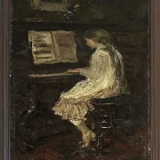 Mädchen am Klavier - 1879