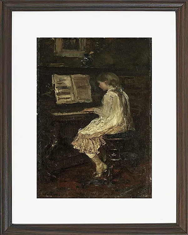 Mädchen am Klavier - 1879