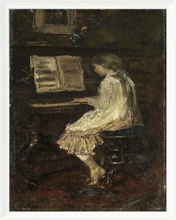 Mädchen am Klavier - 1879