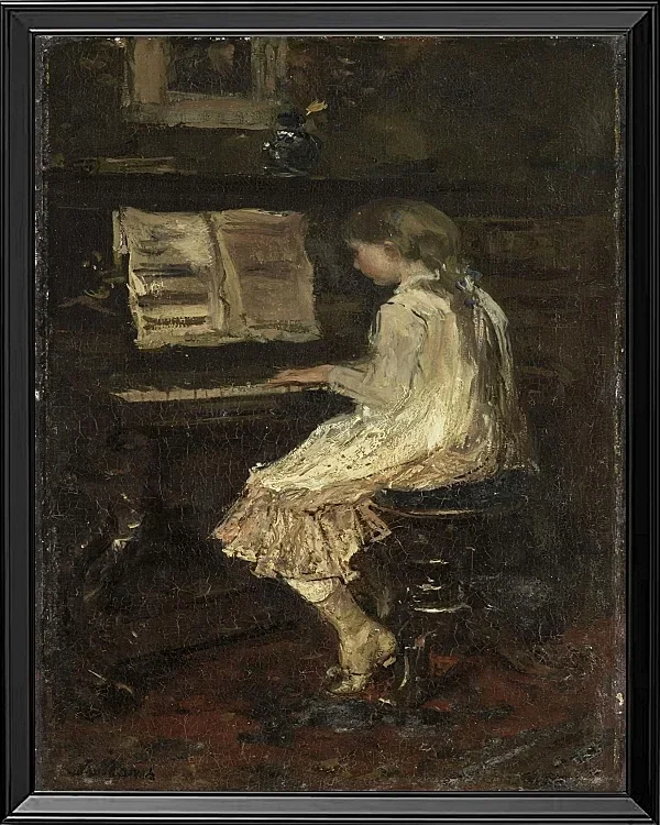 Mädchen am Klavier - 1879