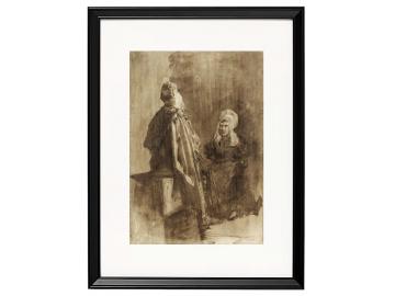 Zwei Fischerfrauen im Gespräch - 1847
