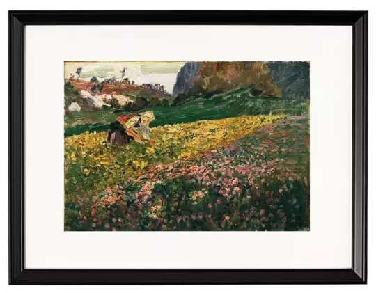 Mädchen auf der Blumenwiese - 1909