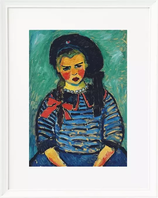 Mädchen mit roter Schleife - 1911