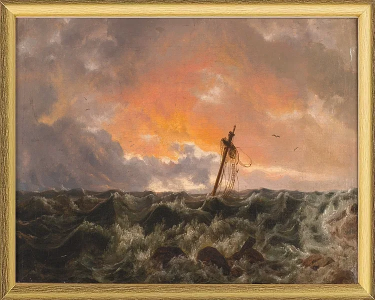 Meereslandschaft mit Wrack - 1831