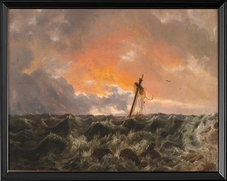 Meereslandschaft mit Wrack - 1831