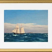 Meereslandschaft mit der Insel Hjelm - 1827