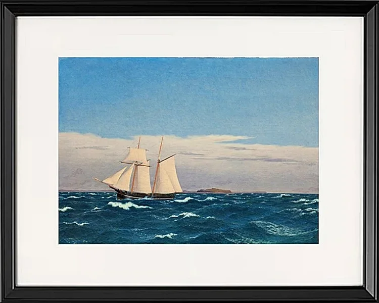 Meereslandschaft mit der Insel Hjelm - 1827